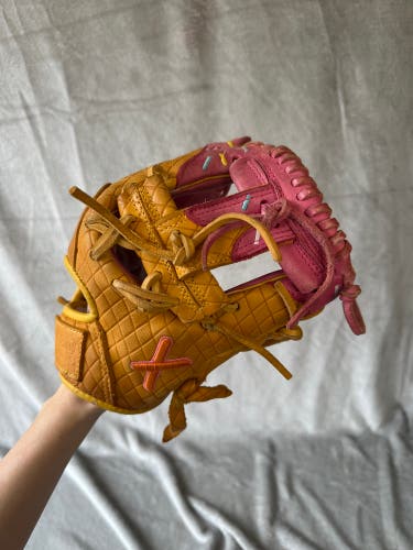 Pink Absolutely Ridiculous Strawberry Ice Cream RH Outfield Baseball Glove 11.5" (Used)