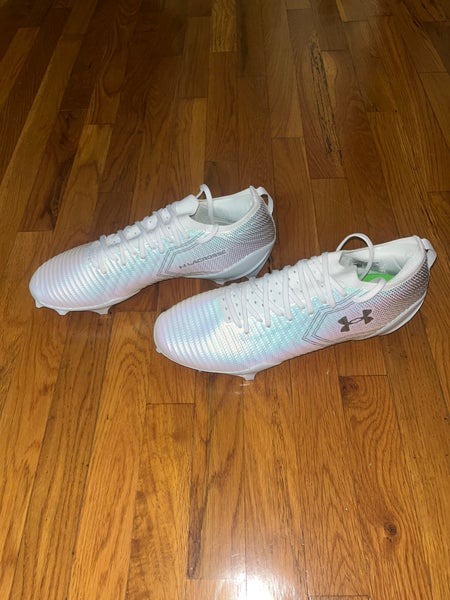 White Unisex Size 13.0 (W 14.0) Adult Under Armour Blur Pro Low Top (New)
