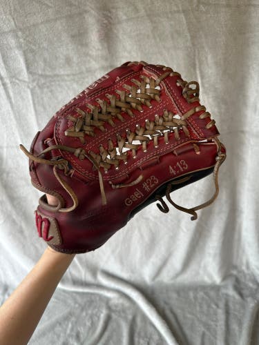Red Marucci Cypress Series RH Outfield Baseball Glove 12.5" (Used)