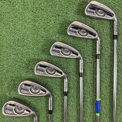 Ping G Series 2016 Iron Set 6-PW UW AWT 2.0 Stiff Flex Blue Dot Right Handed