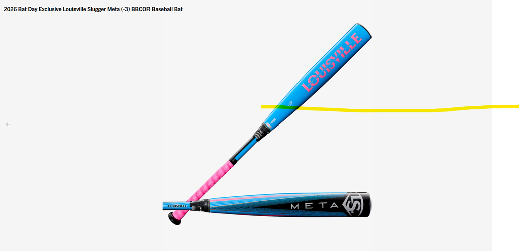 2026 Louisville Slugger Meta Composite BBCOR Certified Bat (-3) 30 oz 33" (Used)