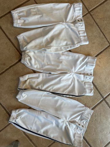 White Unisex Small Youth Champro Game Pants (Used)