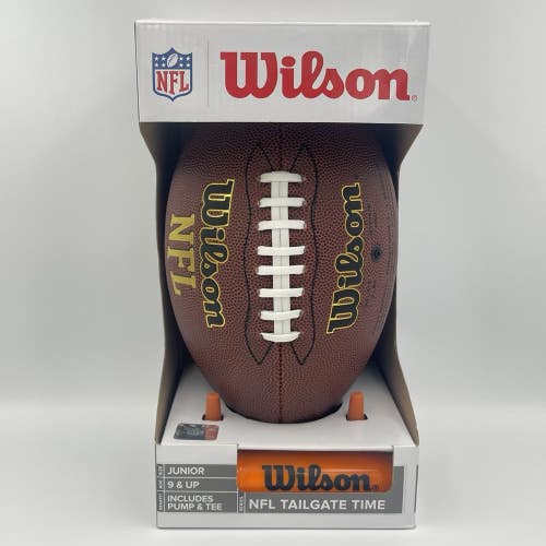 Wilson NFL Tailgate Time Football with Pump and Tee Junior Size NEW IN BOX