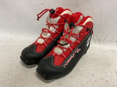 Used Rossignol X1J Boys NNN XC Ski Boots Red W 06 / JR 04-04.5 11855-S000203089