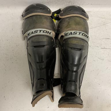 Used Easton GAMETIME Catchers Leg Guards Black Intermediate 11855-S000203034