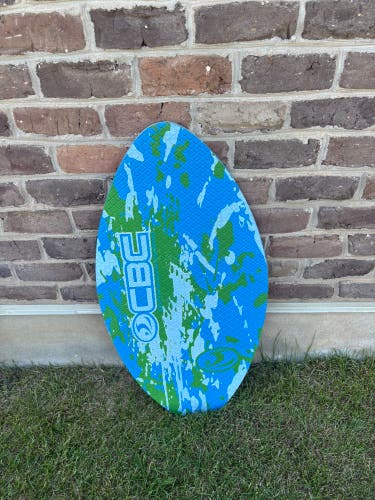 Skimboard: California Board Company 36" Foot Grabber skimboard in blue and green