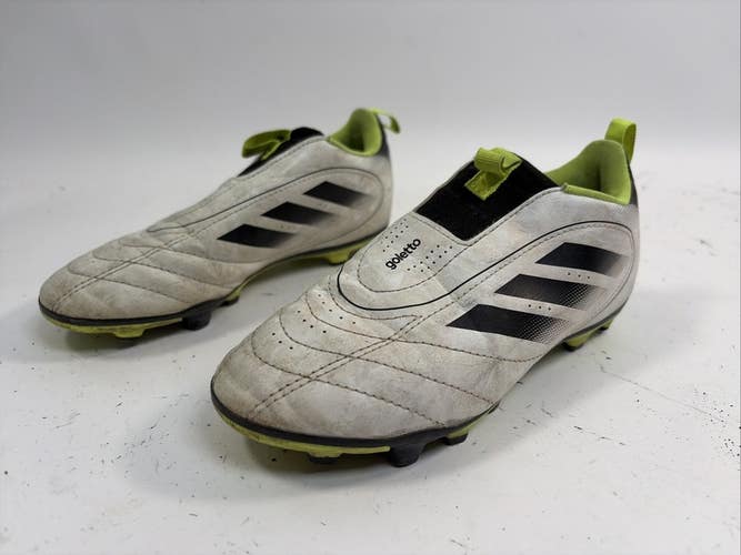 Adidas Goletto IX Youth Laceless Soccer Cleats, Size 2, White/Black