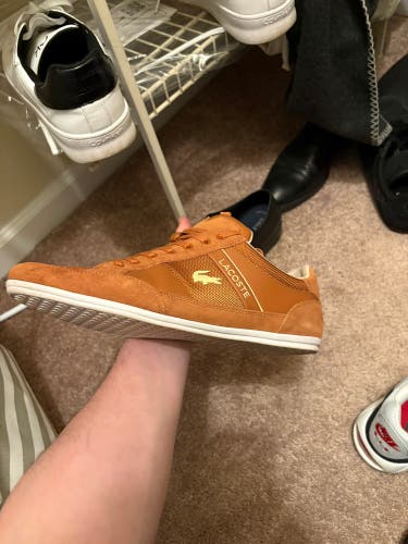 Orange Unisex Size M 11.0 (W 12.0) Adult Lacoste Chaymon Shoes (Used)