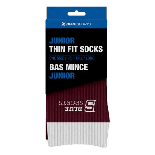 New BlueSports Junior Coolmax Skate Socks - Burgundy (9002:JR)