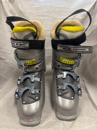 Mondo 23.5 Women's Salomon Irony All Mountain Ski Boots Soft Flex (Used)