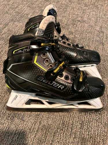 Bauer Elite Hockey Goalie Skates Wide Width 8.5 (Used)