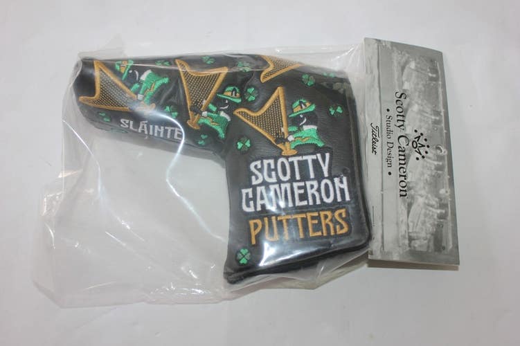 NEW SCOTTY CAMERON 2024 DUALING HARPS PUTTER HEADCOVER - ST. PATRICK'S DAY
