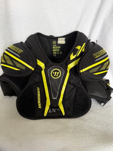 Warrior LX 40 Junior Medium Hockey Shoulder Pads Black/Yellow Lightweight