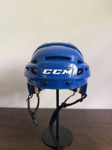 Medium Royal Blue CCM Vector V08 Helmet Pro Stock (Used)
