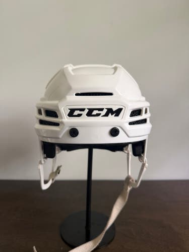 Medium White CCM Super Tacks X Helmet Pro Stock (Used)