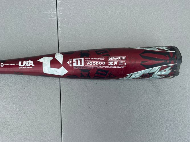 DeMarini Voodoo Alloy Bat USABat Certified (-11) Alloy 18 oz 29" (Used)