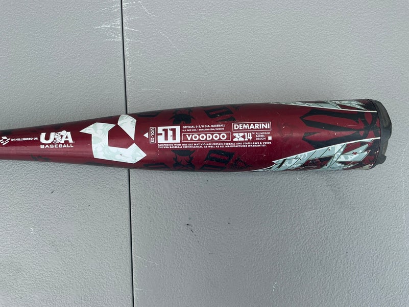 DeMarini Voodoo Alloy Bat USABat Certified (-11) Alloy 18 oz 29" (Used)