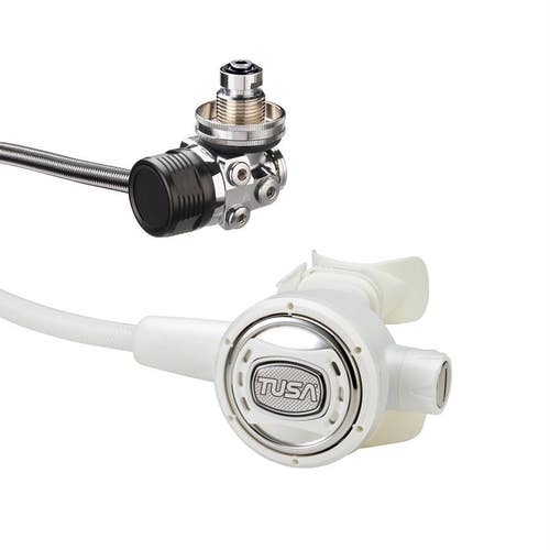 Tusa White RS-609 DIN Regulator Set Scuba Diving 1st 2nd Stage R-600 & S-0009
