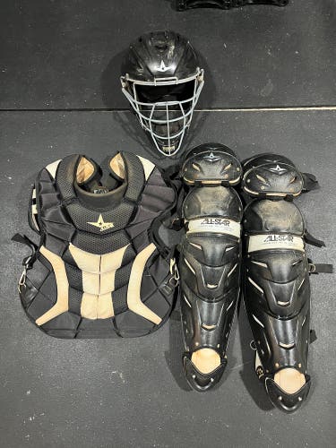 Black/Gray All Star System 7 Catcher's Set (Used)