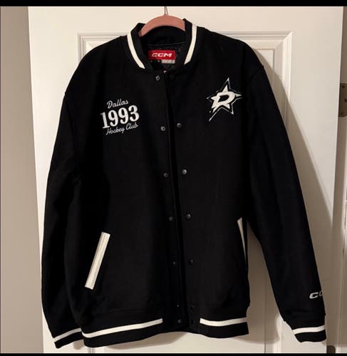 Black and White Dallas Stars Quilted Jacket