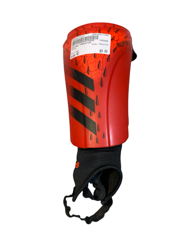 Used Adidas PREDATOR Soccer Shin Guards Adult Red MD 11706-S000375223