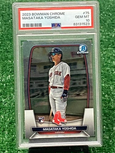 Masataka Yoshida Boston Red Sox 2023 Bowman Chrome PSA 10 RC #75