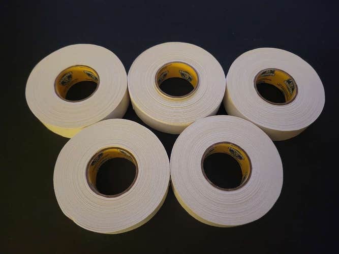 Lot Of Five Rolls Howies Hockey White Cloth Tape New