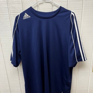 Adidas CLIMALITE Men’s XL Navy Tee Sporty SS Activewear Athleisure Casual Tennis