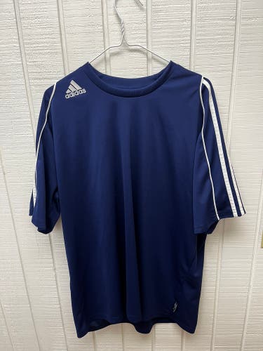 Adidas CLIMALITE Men’s XL Navy Tee Sporty SS Activewear Athleisure Casual Tennis