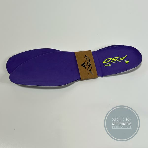 NEW Adidas F50 Elite SG Soccer Cleats INSOLES JH7633 Size 9.5 Purple Adidas F50 Elite SG Purple Silver Soccer Cleats JH7633 Size  main image 2