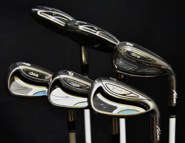 ADAMS IDEA IRON HYBRID SET 6 CLUBS SHAFT: LADIES LENGTH: (8) 36 IN RH NEW GRIPS
