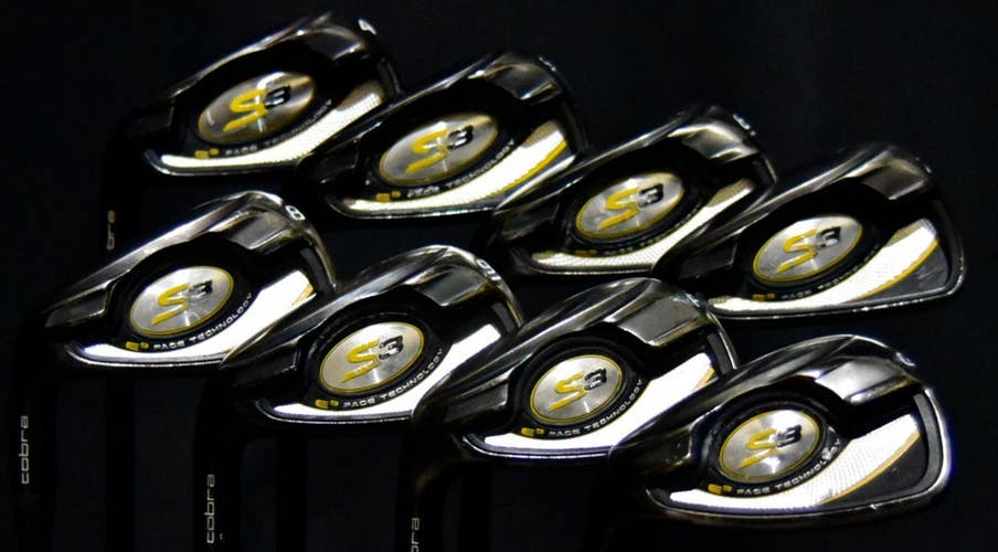 COBRA S3 IRON SET 4-PW GW SHAFT: STIFF LENGTH: (5) 38.5 IN LEFT HANDED