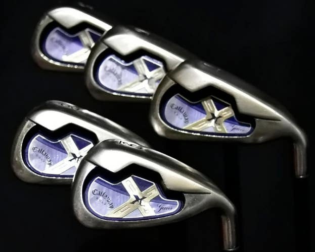 CALLAWAY X GEMS IRON SET 5-9 SHAFT: LADIES LENGT:(5) 3.5" RIGHT HANDED NEW GRIP