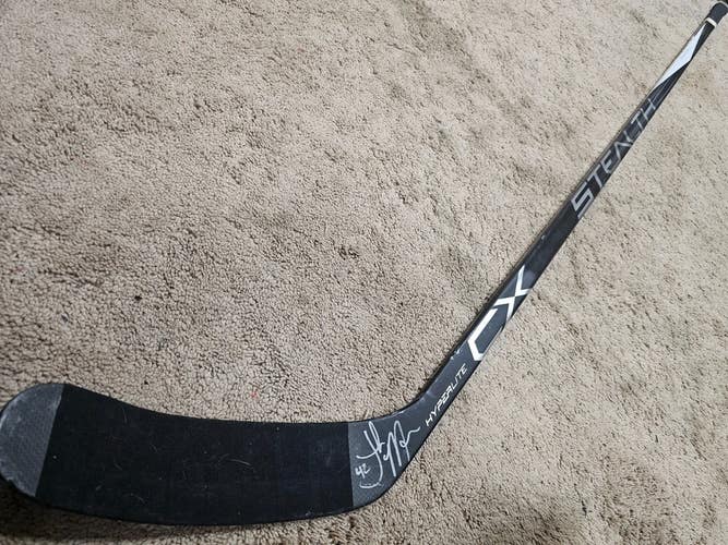 JOSH MANSON 3-24-17 Signed Anaheim Ducks NHL Game Used Hockey Stick