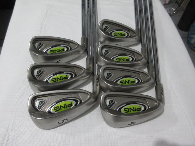 Left-Handed Ping Rapture Iron Set - 4-UW- Stiff Steel Silver Dot +1" Long - No 7