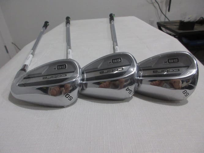 Cobra King Snakebite-X Wedge Set - 50* - 54* - 58* - Stiff Flex Steel - NEW