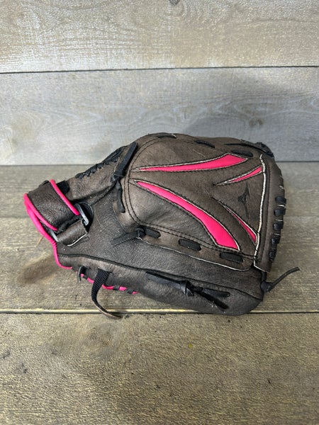 Mizuno 11.5” RHT Softball Glove Fastpitch Finch Power Close Black Pink GPP1155F1