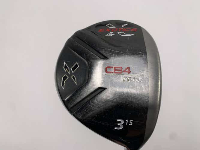 Tour Edge Exotics CB4 Tour 3 Fairway Wood 15* Fujikura Fit On Max 76g Stiff RH