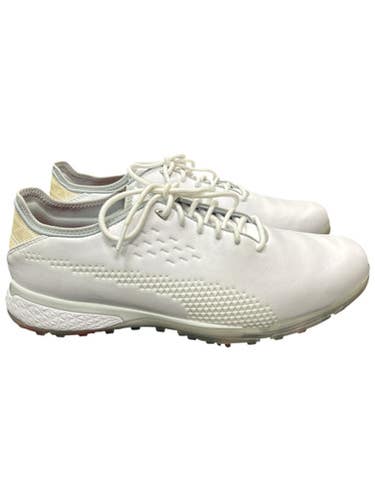 Used Puma Mens Golf Shoes White Senior 10.5 11862-S000094285