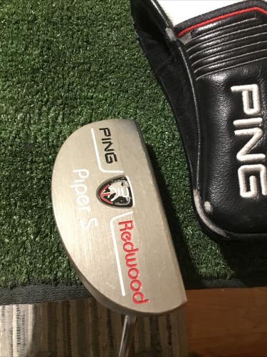Ping Redwood Piper S Black Dot Putter 35 Inches (RH) & Head Cover