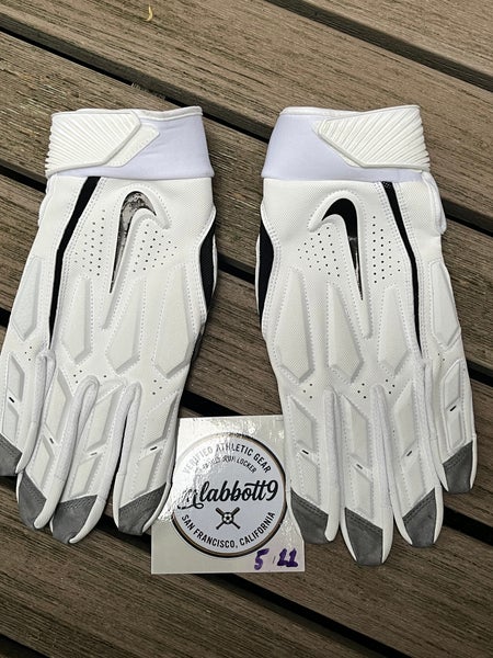 LINEMAN SPECIAL: NIKE D-TACK 6.0 Padded Lineman Gloves - Men's 3XL (XXXL) - White/Black - NWOT