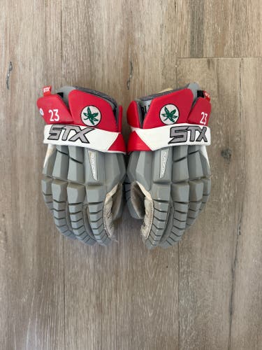 2025 BIG10 Champion Ohio State Buckeyes Lacrosse Gloves