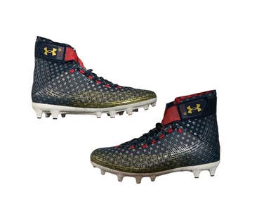 Used Under Armour Adult FB Cleats White/Red/Navy Senior 10.5 11873-S000238923