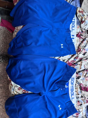 Blue Women's Large Adult Under Armour Game Pants (Used) 2 pairs