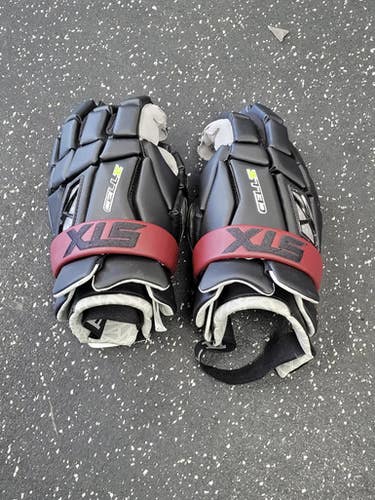 Used STX CELL VI Lacrosse Gloves Mens Black XL 11849-S000039509