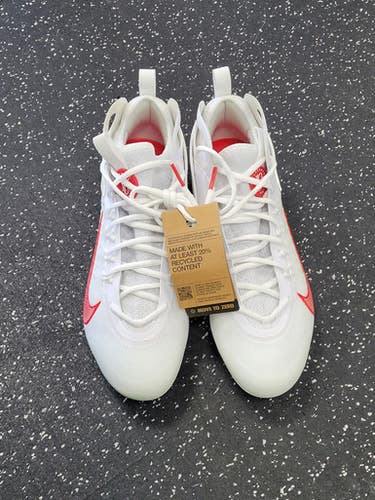 Used Nike LAX Cleats Mens White Senior 12 11849-S000039506