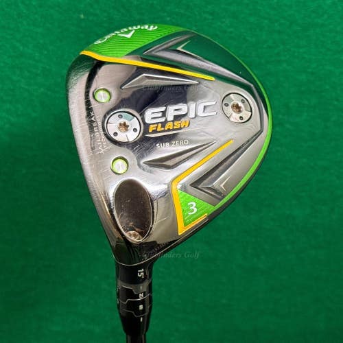 LH Callaway EPIC Flash Sub Zero 15 Fairway 3 Wood Tensei Blue 75-S Stiff w/HC
