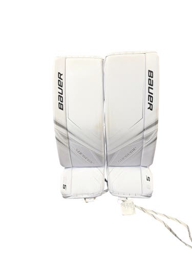 White Large Bauer S29 Goalie Leg Pads (New)
