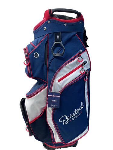 New CART BAG Mens Stand Bag White/Red/Navy 11835-S000208071