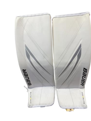 White Large 35+ Bauer Vapor Hyperlite 2 Goalie Leg Pads (New)